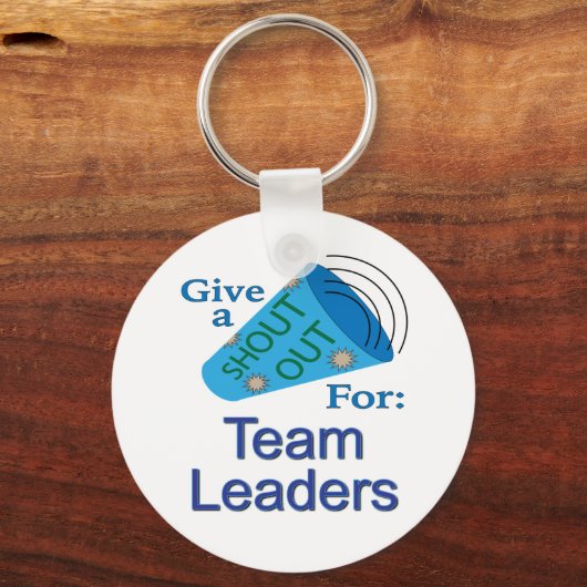 チームのリーダーに声を上げる キーホルダー (正面)