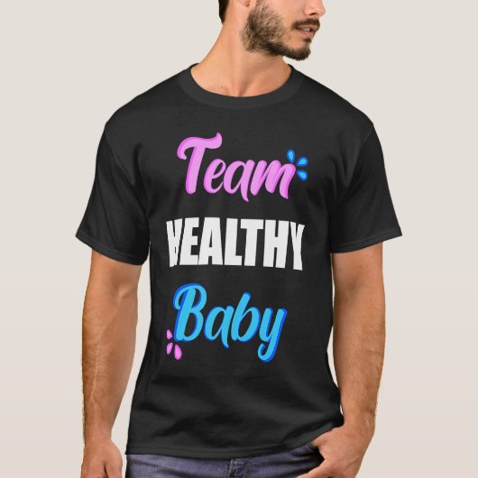 チームの健全なベビー性別がパーティー供給を明らかにする Tシャツ (正面)