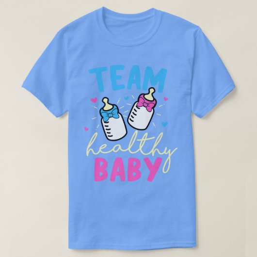 チームの健全なベビー性別表示パーティー Tシャツ (デザイン正面)