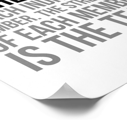 チームの強みは個々のメンバーである ポスター (角)