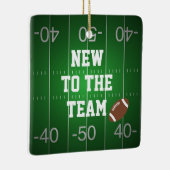 チームの新機能 – ベビー初のクリスマスサッカー セラミックオーナメント (右)