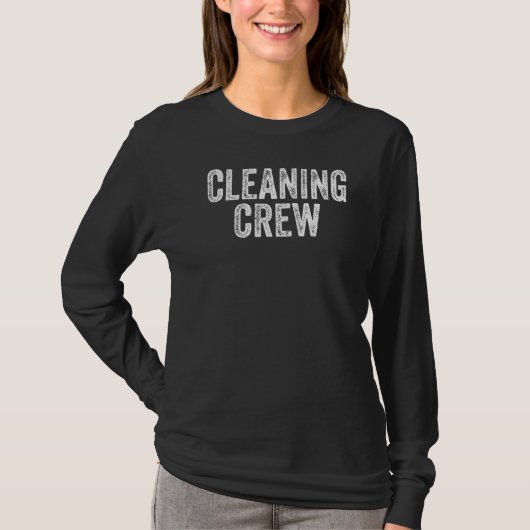 チームの清掃の保管者の清掃クルーの清掃Vint Tシャツ (正面)