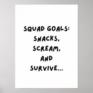 チームの目標: お菓子、絶叫、生き残り... ポスター