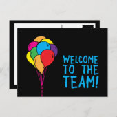 チームの祝賀風船へようこそ ポストカード (正面/裏面)