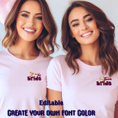 チームの素朴花嫁 – モダンシンプル – 編集可能 – スクリプト Tシャツ