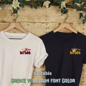 チームの素朴花嫁 – モダンシンプル – 編集可能 – スクリプト Tシャツ