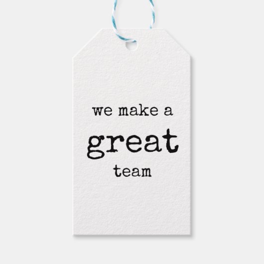 チームの評価、ギフトラベル、チ素晴らしーム ギフトタグ (正面)