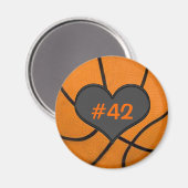 チームの選手を追加する番号バスケットボールマグネット マグネット (正面/裏面)
