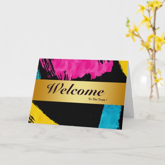 チームの金ゴールドブラジミニマルュカードへようこそ カード (黄色い花)