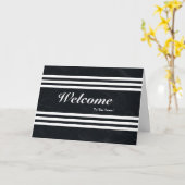 チームのChalkboardポストカードへようストライプこそ カード (黄色い花)