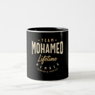 チームのMohamed Lifetimeメンバパーソナライズされたー名 ツートーンマグカップ
