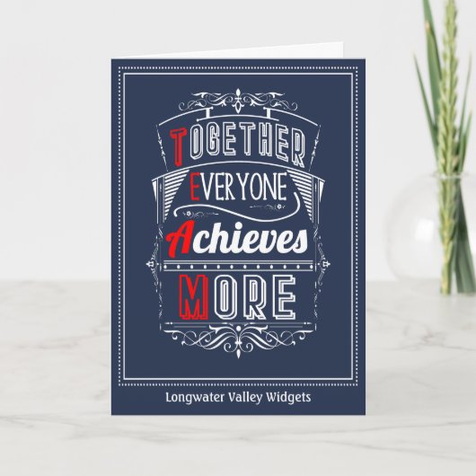 チームは皆さんにより多くの成果を上げる カード (正面)