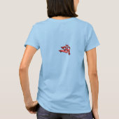 チームは赤とgの短い袖を引き起こ縁どす tシャツ (裏面)