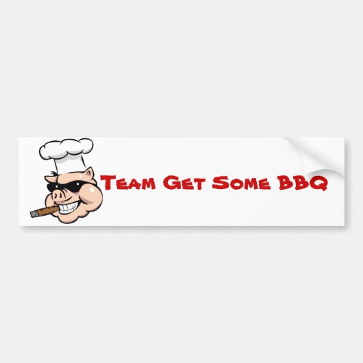チームはBBQを得ます バンパーステッカー (正面)