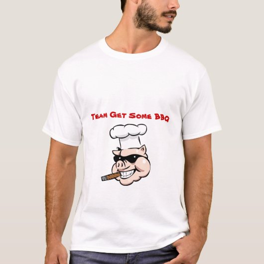 チームはBBQを得ます Tシャツ (正面)