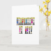 チームへのドイツ人の歓迎 カード (黄色い花)