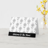 チームへようこそ新しい従業員の仕事を歓迎 カード (黄色い花)