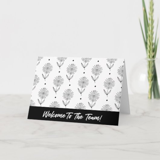 チームへようこそ新しい従業員の仕事を歓迎 カード (正面)