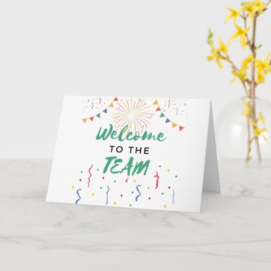 チームへようこそ新しい従業員の仕事を歓迎 カード (黄色い花)