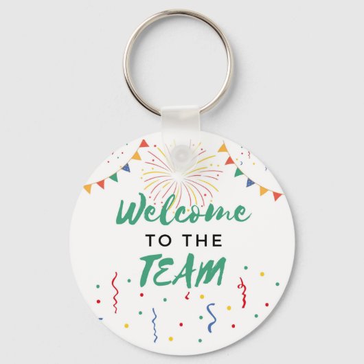 チームへようこそ新しい従業員の仕事を歓迎 キーホルダー (裏面)