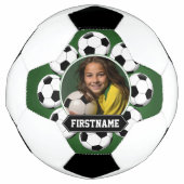 チームまたはプレーヤーのサッカーの写真 – 緑 サッカーボール (正面)