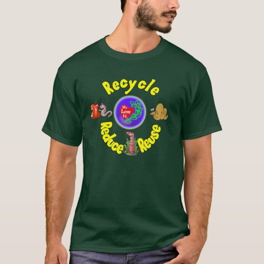 チームみみず。: -) Tシャツ (正面)