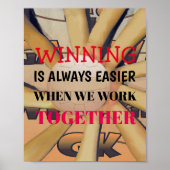 チームやる気を起こさせるスローガンNetball引用文 ポスター (正面)