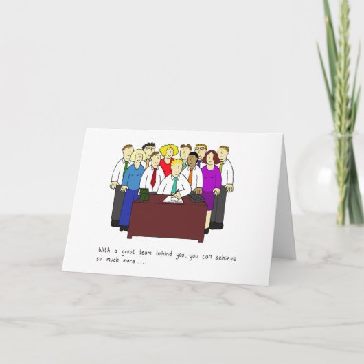 チームを組む素晴らしことで、より多くの成果を達成できます。 カード (正面)
