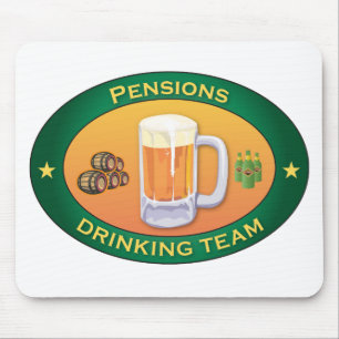 チームを飲む年金 マウスパッド