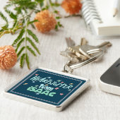 チームアイザックティール(緑がかった色) キーホルダー (側面)