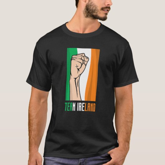 チームアイルランドSt patricks dayゲリックアイリッシュレプレチャ Tシャツ (正面)