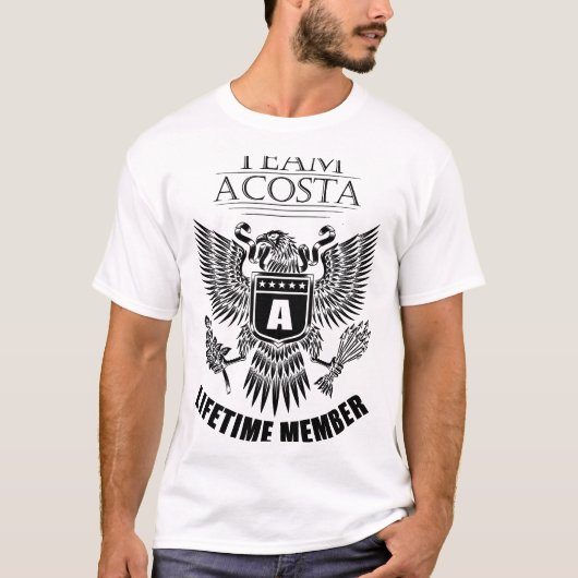 チームアコスタライフタイムメンバ Tシャツ (正面)