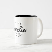 チームアメリーの有効期間メンバパーソナライズされたー名 ツートーンマグカップ (正面右)