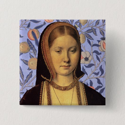 チームアラゴン – アラゴンのポートレートクイーンキャサリン 缶バッジ (正面)