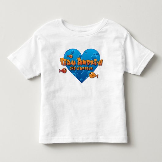 チームアンドリューの子供のTシャツ(白い) トドラーTシャツ (正面)