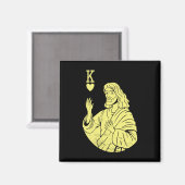 チームイエスキリストはハートの王である宗教クリス マグネット (正面/裏面)