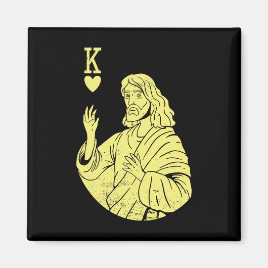 チームイエスキリストはハートの王である宗教クリス マグネット (正面)