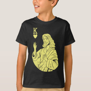 チームイエスキリストはハートの王である宗教クリス Tシャツ