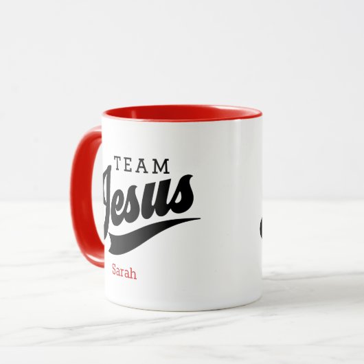 チームイエス名前をカスタムするマグ マグカップ (正面左)