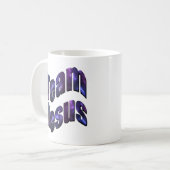 チームイエズスのロゴ、 コーヒーマグカップ (正面左)