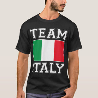 チームイタリイタリアンアプリント国家国旗Ita Tシャツ