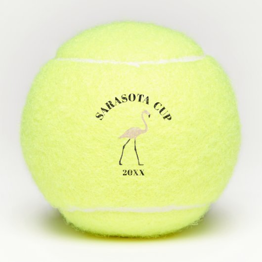 チームイベントピンクフラミンゴ テニスボール (正面)