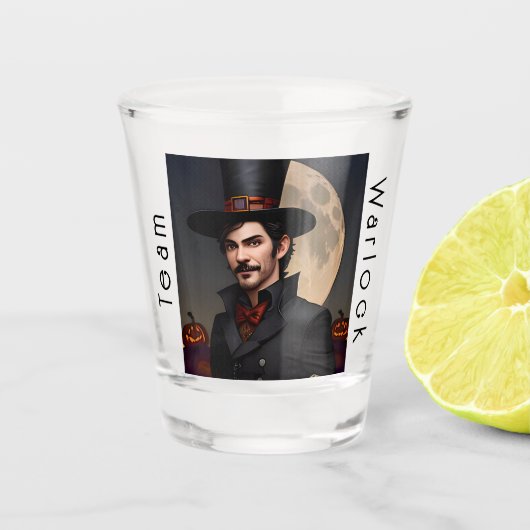 チームウォーロックハロウィーン精神パーティーゲーム ショットグラス (正面)