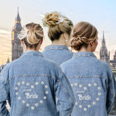 チームエレガント花嫁ハート&デイジー花 デニムジャケット