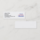 チームオバマ2012年 スキニー名刺 (正面/裏面)