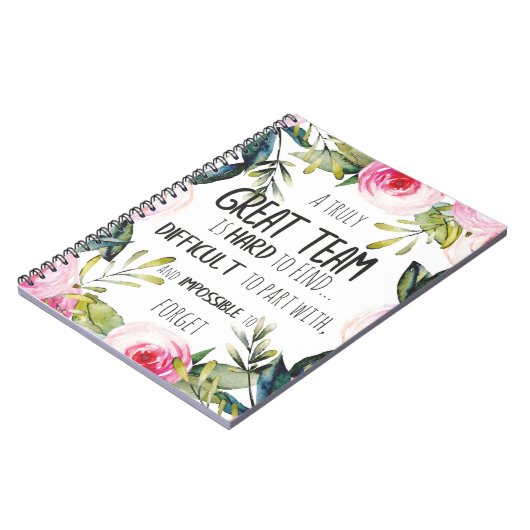 チームオフィスギフトの個人文房具 ノートブック (左側)