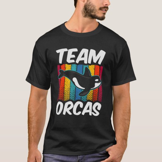 チームオルカスシーオルカホエー保護ラ Tシャツ (正面)