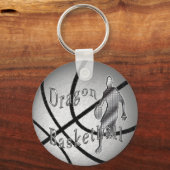 チームカスタムでバスケットボールのキーホルダーを注文 キーホルダー (正面)