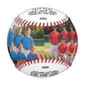 チームカスタムの写真でスポンサーに感謝のギフト 野球ボール (正面)