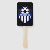 チームカスタム名または文字付きサッカーシールド ハンドファン (裏面)